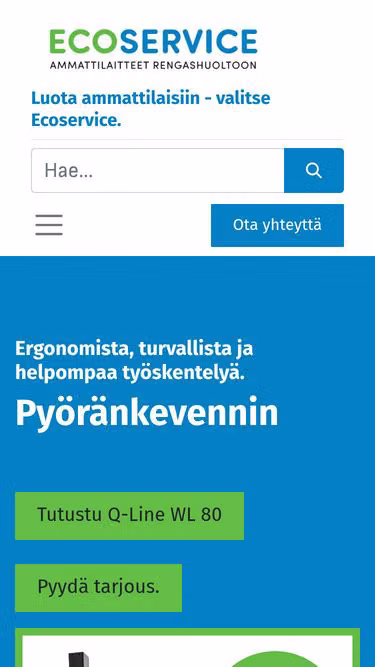 Screenshot of ecoservice.fi