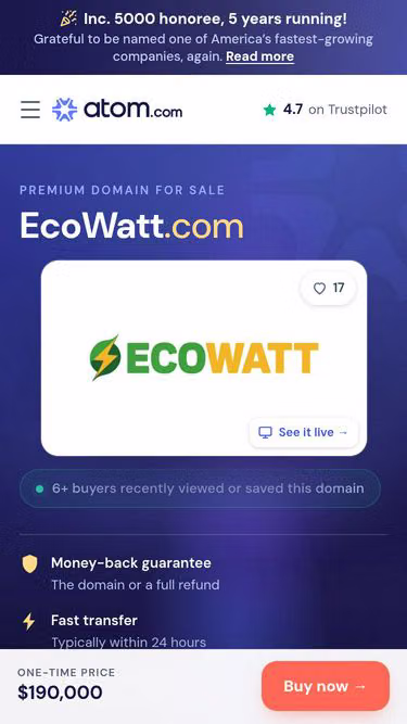 Screenshot of ecowatt.com