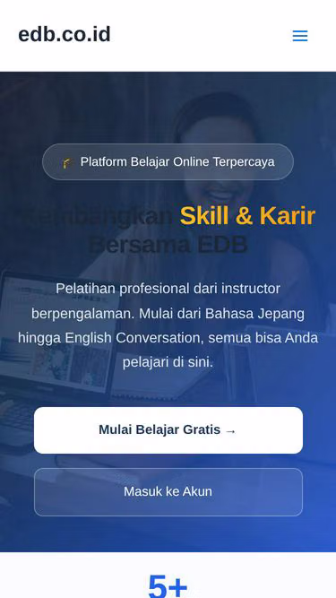 Screenshot of edb.co.id