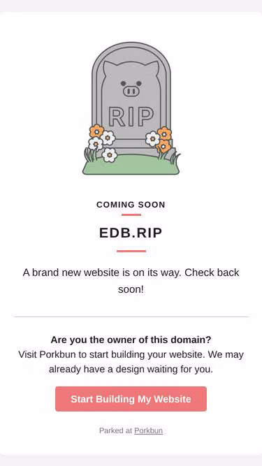 Screenshot of edb.rip