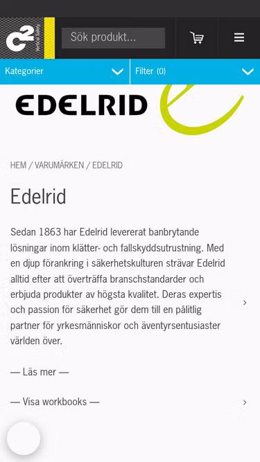 Screenshot of edelrid.se