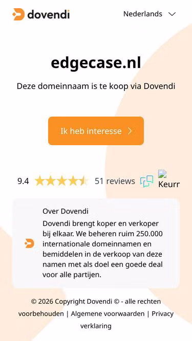 Screenshot of edgecase.nl