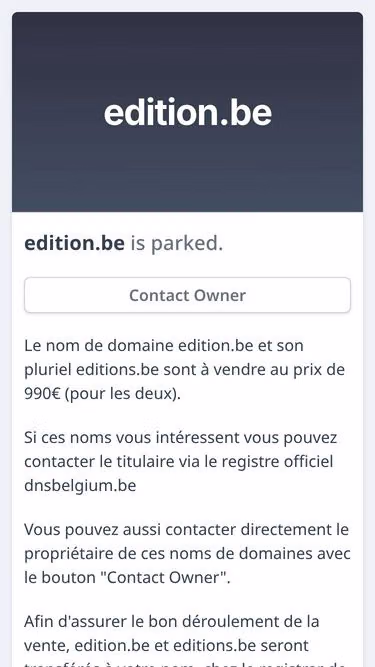 Screenshot of edition.be