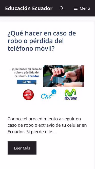 Screenshot of educacion.com.ec