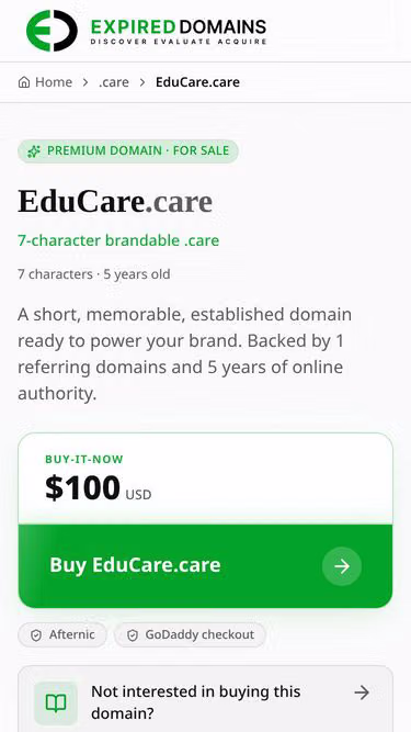 Screenshot of educare.care