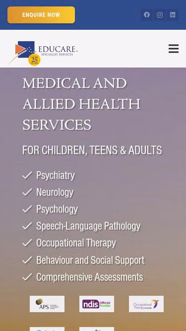 Screenshot of educare.net.au