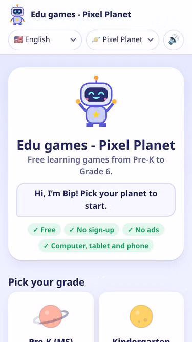 Screenshot of edugames.world