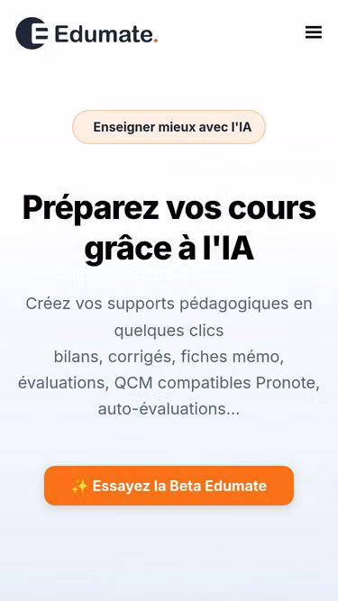 Screenshot of edumate.fr