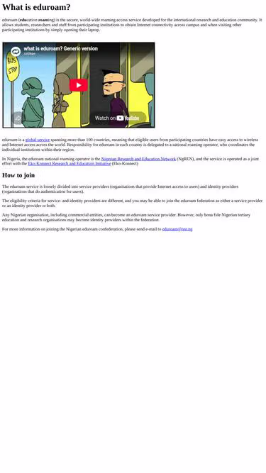 Screenshot of eduroam.ng