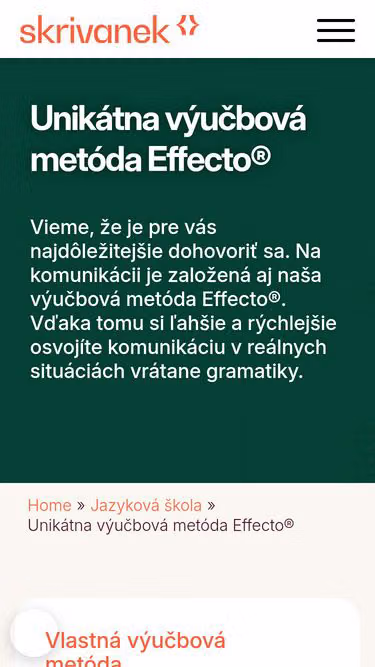Screenshot of effecto.sk