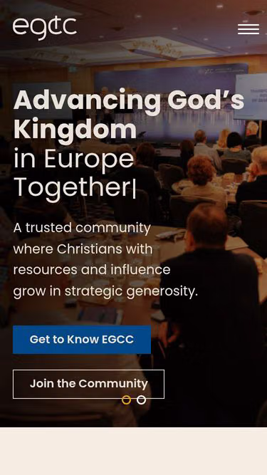 Screenshot of egcc.eu