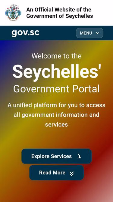 Screenshot of egov.sc