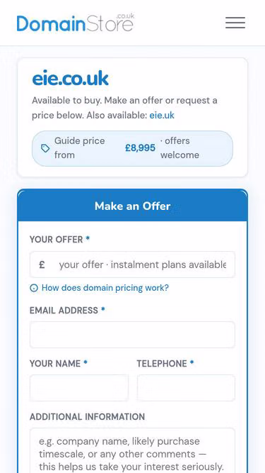 Screenshot of eie.co.uk