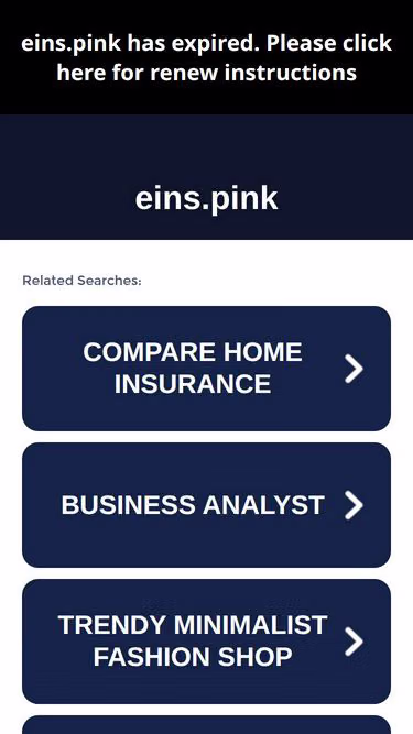 Screenshot of eins.pink