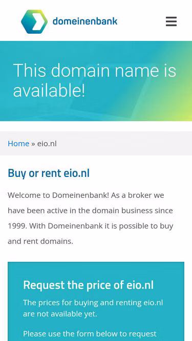 Screenshot of eio.nl