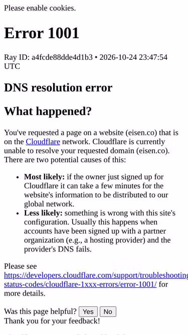 Screenshot of eisen.co