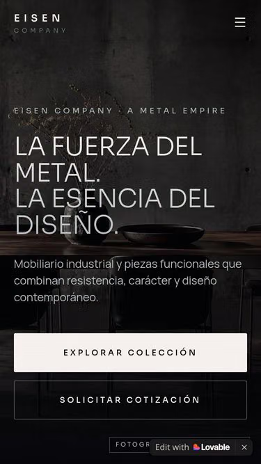 Screenshot of eisen.homes