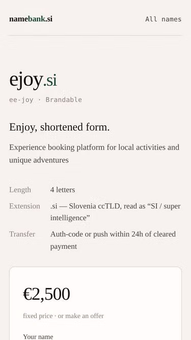 Screenshot of ejoy.si
