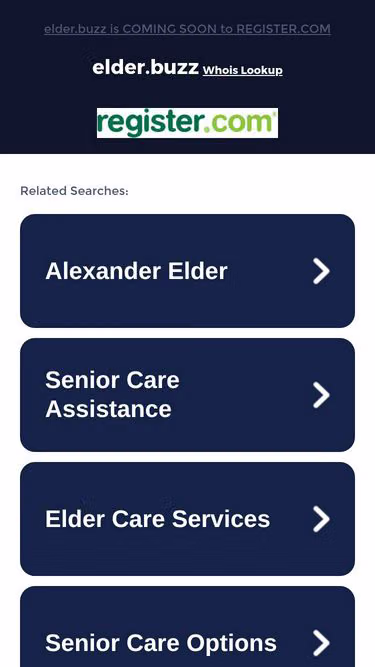 Screenshot of elder.buzz