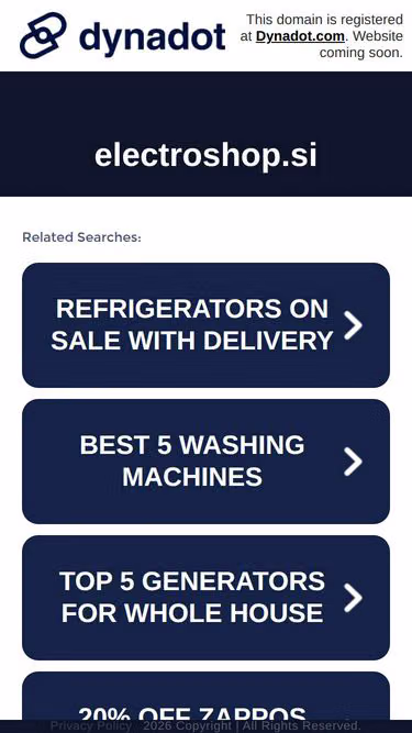 Screenshot of electroshop.si
