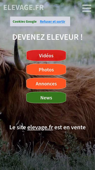 Screenshot of elevage.fr