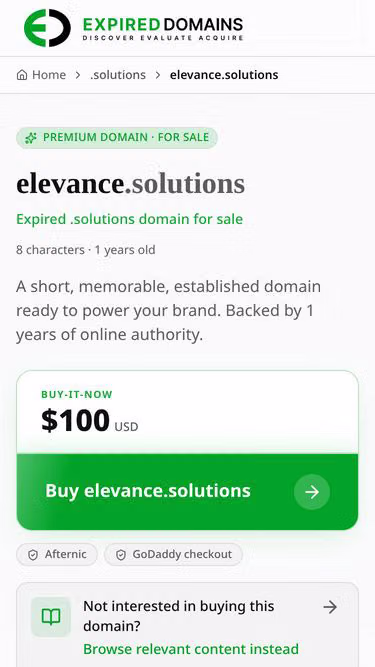 Screenshot of elevance.solutions
