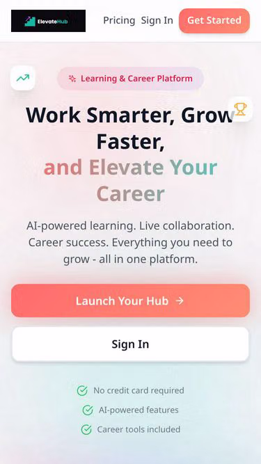 Screenshot of elevatehub.guru