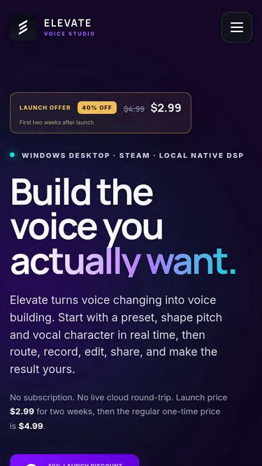 Screenshot of elevates.studio