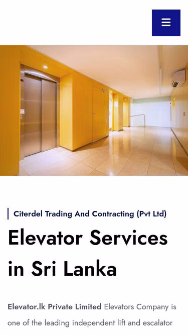 Screenshot of elevator.lk