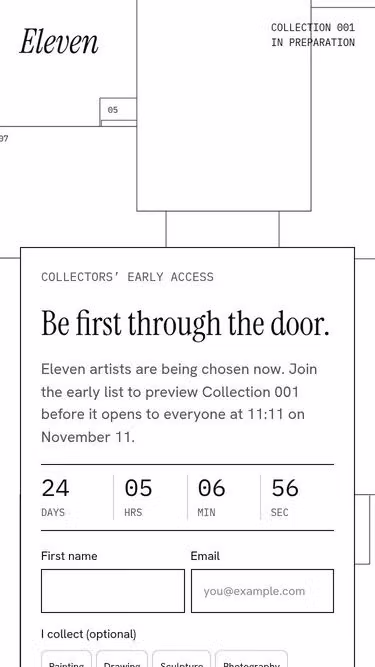 Screenshot of eleven.gallery