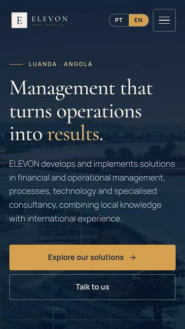 Screenshot of elevon.ao