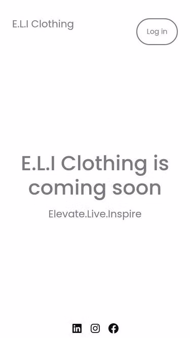 Screenshot of eli.clothing