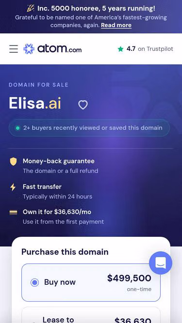 Screenshot of elisa.ai