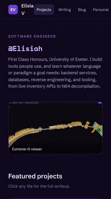 Screenshot of elisia.uk