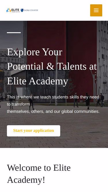 Screenshot of elite-academy.ca