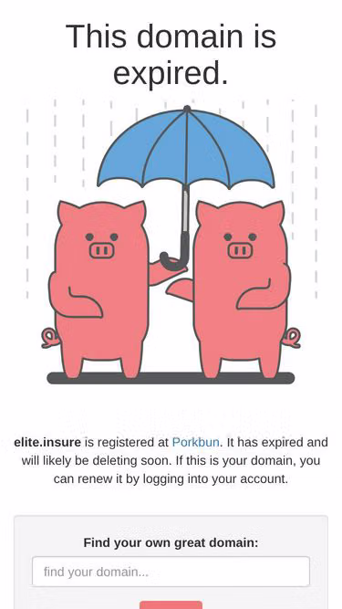 Screenshot of elite.insure