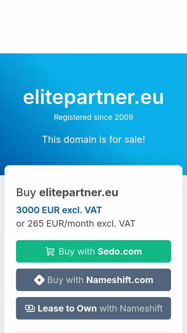 Screenshot of elitepartner.eu