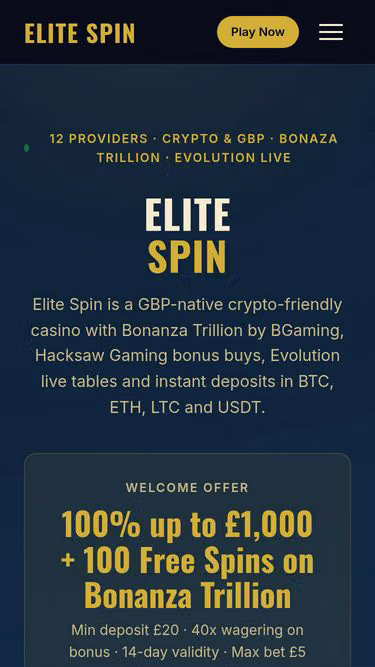 Screenshot of elitespin.app