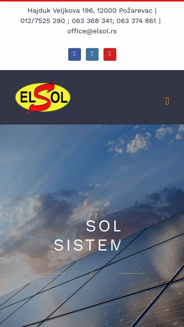 Screenshot of elsol.co.rs