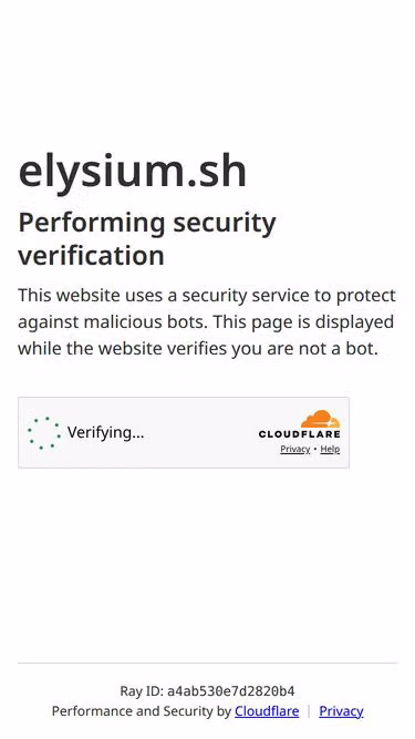 Screenshot of elysium.sh