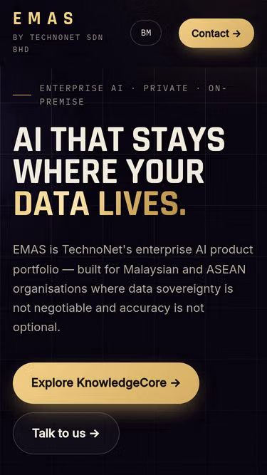 Screenshot of emas.ai