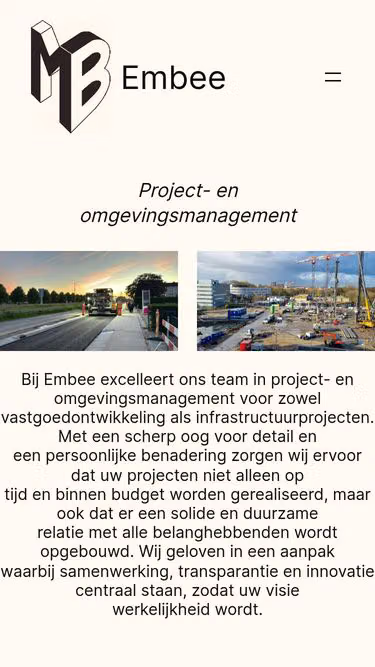 Screenshot of embee.nl