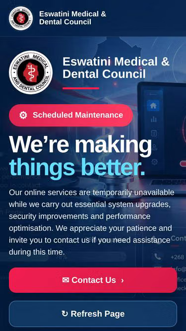 Screenshot of emdc.org.sz