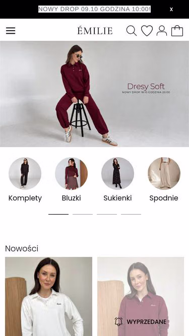 Screenshot of emilie.pl