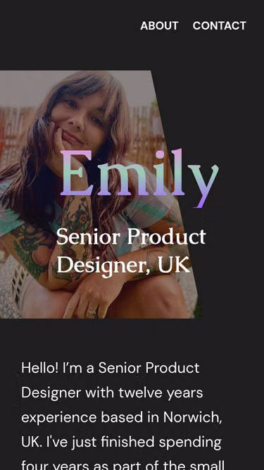 Screenshot of emily.vc