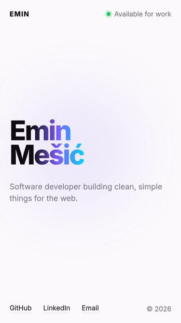 Screenshot of emin.ba