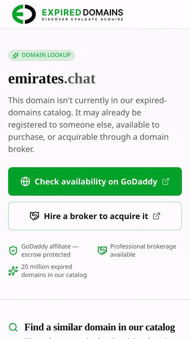 Screenshot of emirates.chat