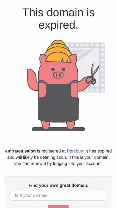 Screenshot of emirates.salon