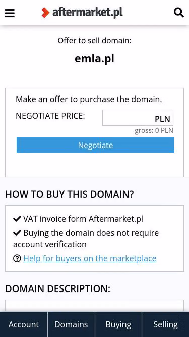 Screenshot of emla.pl
