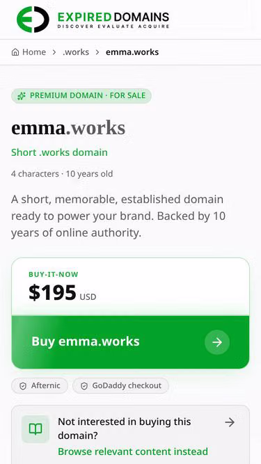 Screenshot of emma.works